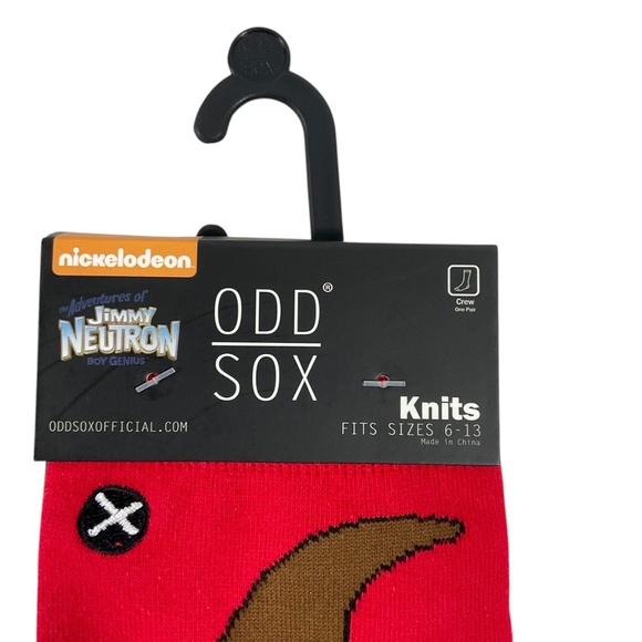 Nickelodeon Odd Sox Jimmy Neutron & Carl Wheezer Crew Socks ( 1 pair of socks ) - Picture 9 of 10